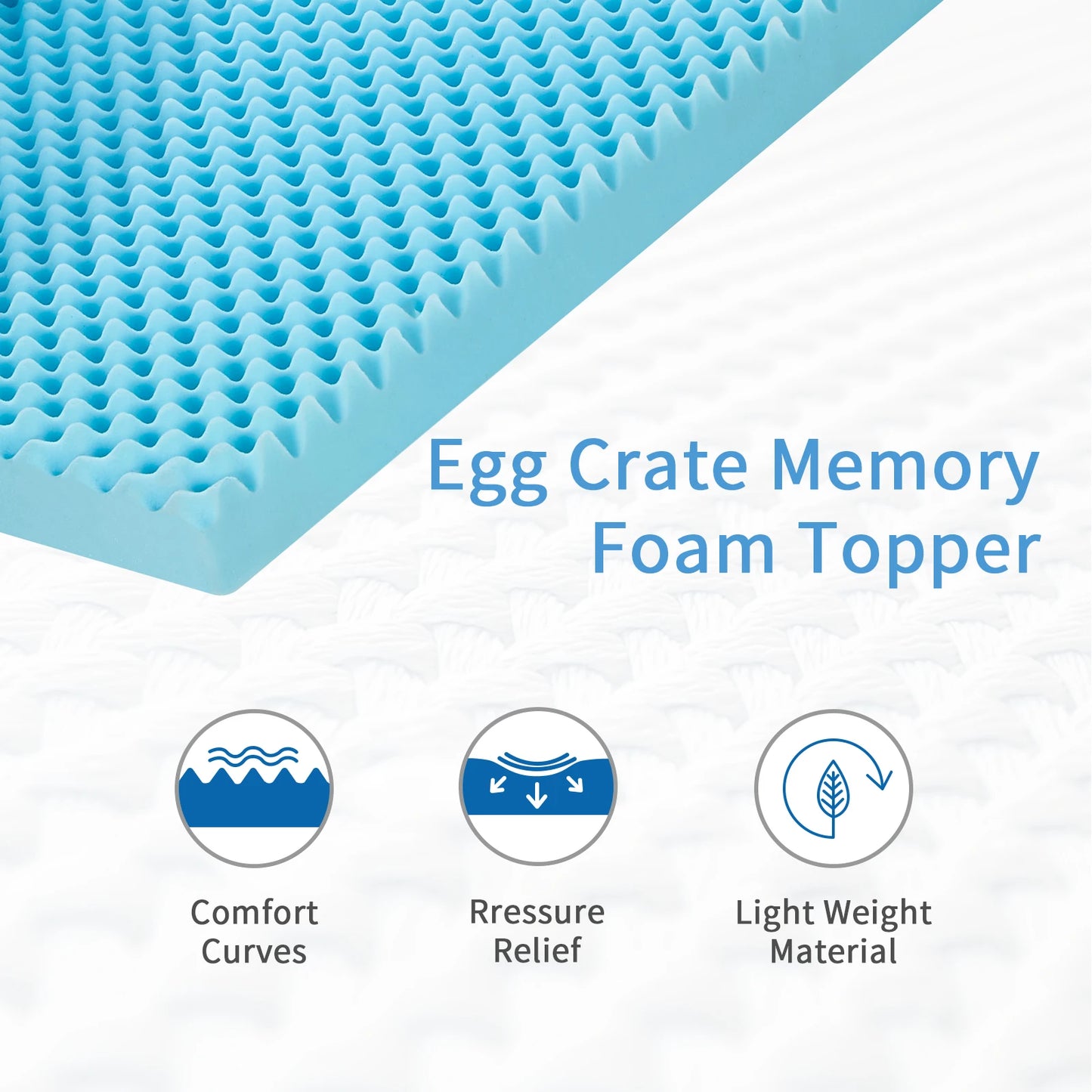 Gel-Infused Memory Foam Mattress Topper – Plush, Pressure-Relieving Tatami-Style Comfort
