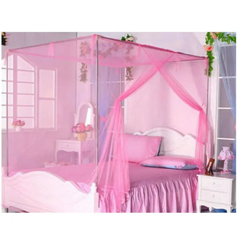 Summer Home Mosquito Nets 4 Corner Post Bed Canopy Net Double Bed Lightweight Fashion Bedding Mosquito Nets