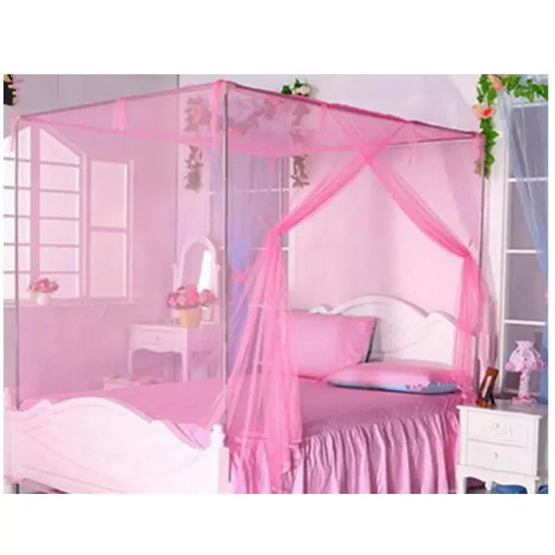 Summer Home Mosquito Nets 4 Corner Post Bed Canopy Net Double Bed Lightweight Fashion Bedding Mosquito Nets